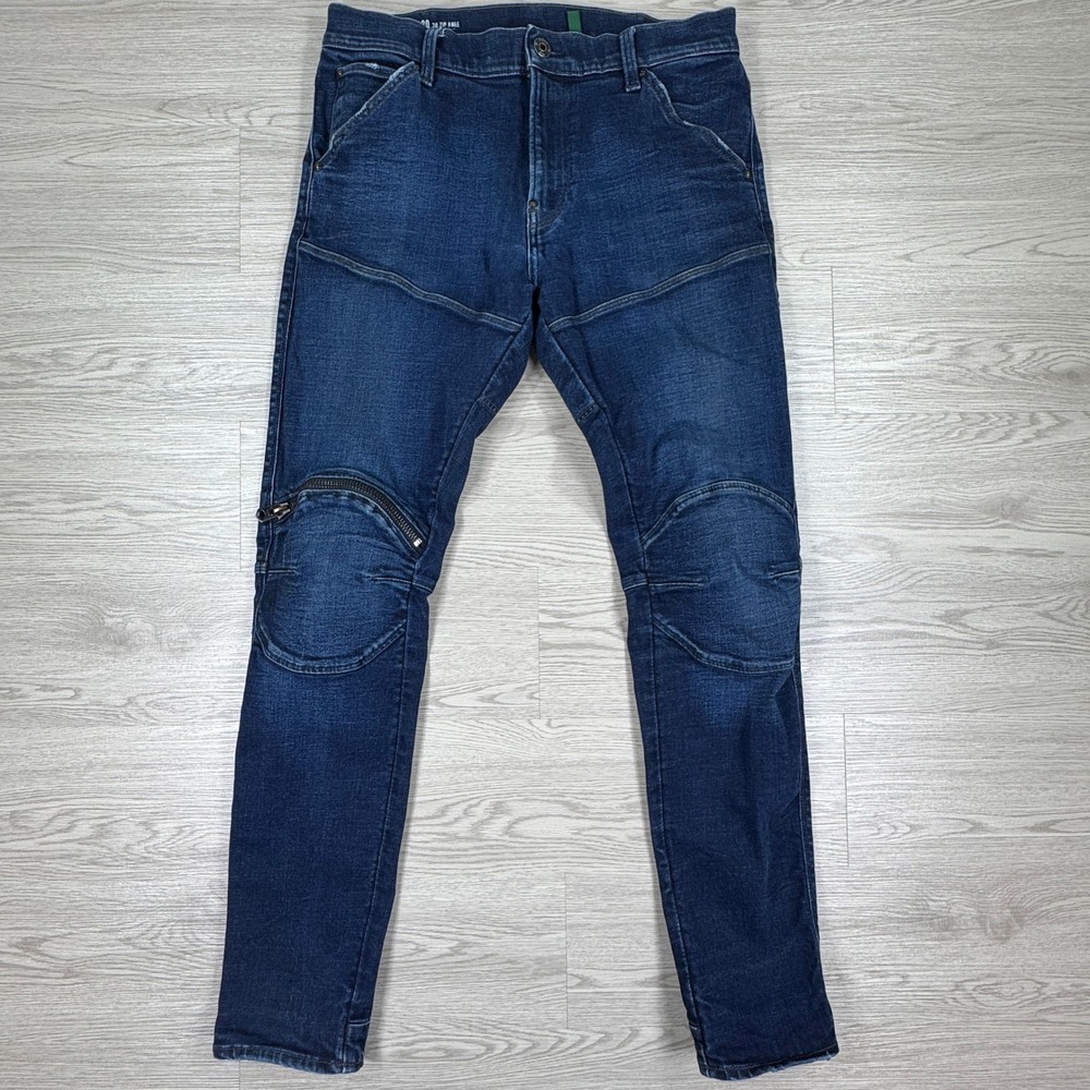 G-Star Raw Men's 5620 3D Zip Knee Skinny Jeans‎ Dark Wash Blue 32x32 Elwood